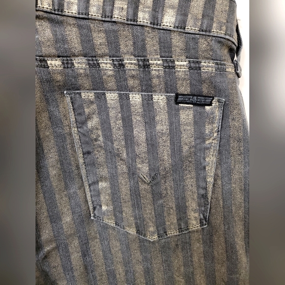 Hudson Gold Black Striped Skinny Jeans - Picture 3 of 7